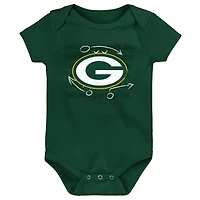 Newborn & Infant Green Bay Packers Team Starter 3-Pack Bodysuit Set