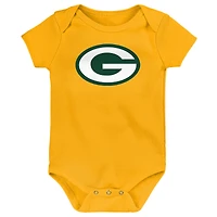 Newborn & Infant Green Bay Packers Team Starter 3-Pack Bodysuit Set