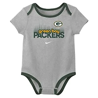 Newborn & Infant Nike Jordan Love Green Bay Packers Name Number 3-Pack Bodysuit Set