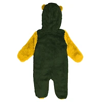Newborn & Infant Outerstuff Green Bay Packers Stay Napping Fleece Bunting Full-Zip Sleeper