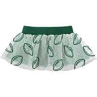 Newborn Heather Gray/Green Green Bay Packers All Dolled Up Three-Piece Bodysuit, Skirt & Booties Set