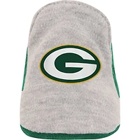Newborn Heather Gray/Green Green Bay Packers All Dolled Up Three-Piece Bodysuit, Skirt & Booties Set