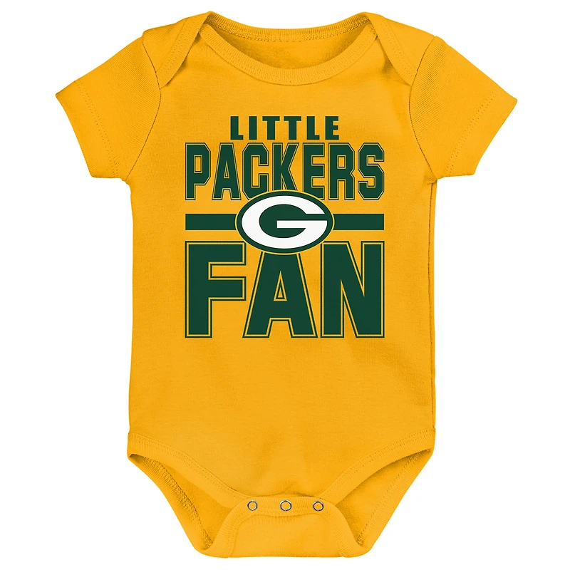 Newborn Outerstuff Green Bay Packers Little Tike 3-Piece Bodysuit Set