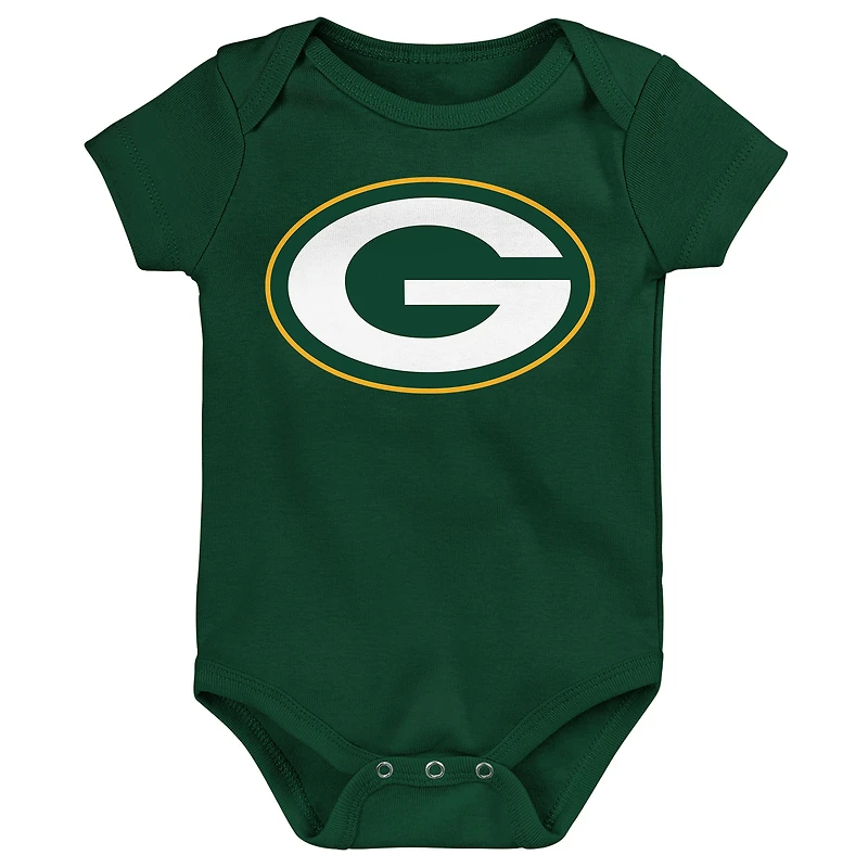 Newborn Outerstuff Green Bay Packers Little Tike 3-Piece Bodysuit Set