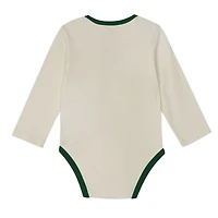 Newborn Outerstuff Green Bay Packers Little Champ Three-Piece Long Sleeve Bodysuit, Pants and Cuffed Hat Set