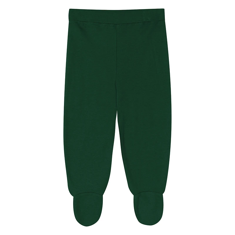 Newborn Outerstuff Green Bay Packers Little Champ Three-Piece Long Sleeve Bodysuit, Pants and Cuffed Hat Set