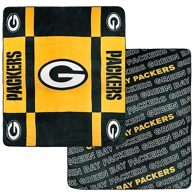 Couverture ultra confortable double face Pegasus Green Bay Packers 60" x 70" Reverse Block