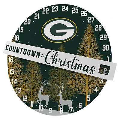 Panneau mural Pegasus Green Bay Packers, compte à rebours jusqu'à Noël