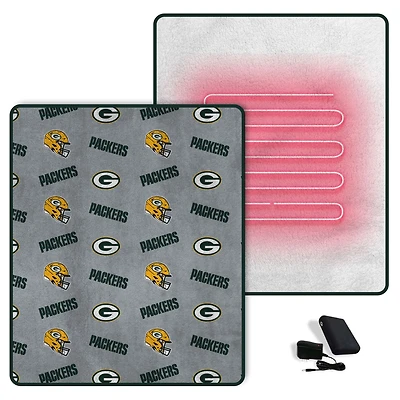 Couverture chauffante Pegasus Green Bay Packers Scattered Logos 60" x 70"