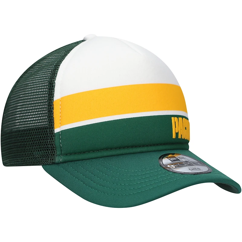 Casquette ajustable A-Frame Trucker 9FORTY de couleur unie pour préscolaire New Era Green Bay Packers Sport Night
