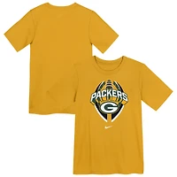 Preschool Nike Gold Green Bay Packers Icon Legend Dri-FIT T-Shirt