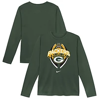 Preschool Nike  Green Bay Packers Primetime Legend Icon Long Sleeve Performance T-Shirt