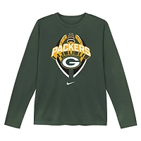 Preschool Nike  Green Bay Packers Primetime Legend Icon Long Sleeve Performance T-Shirt