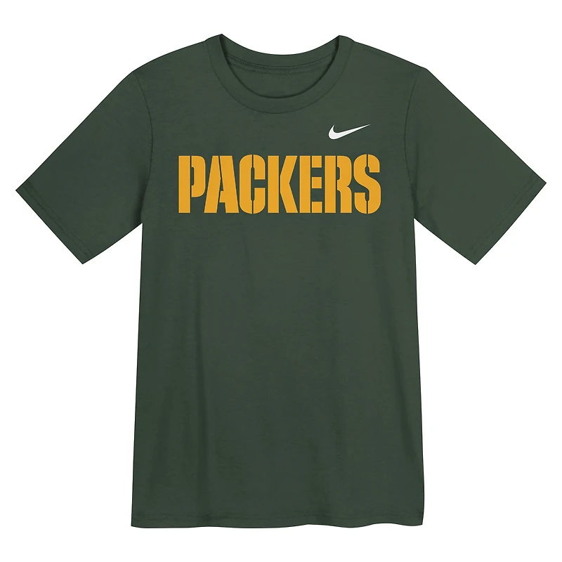 Preschool Nike Green Bay Packers Wordmark T-Shirt