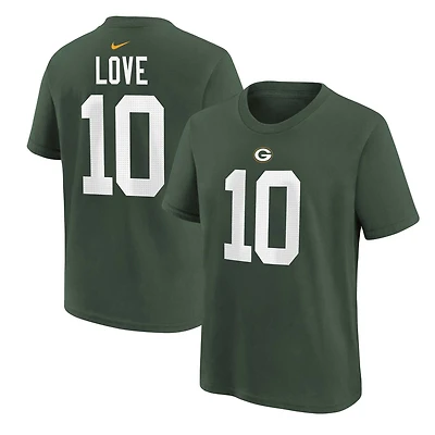 Preschool Nike Jordan Love Green Bay Packers Player Name & Number T-Shirt