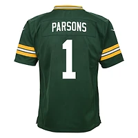 Maillot de match Nike Micah Parsons vert des Green Bay Packers pour enfants d'âge préscolaire