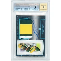 Rashan Gary Green Bay Packers Autographed 2019 Panini National Treasures Midnight #210 #15/20 BGS Authenticated 9/9 Rookie Card - 9.5,9.5,9,9 Subgrades