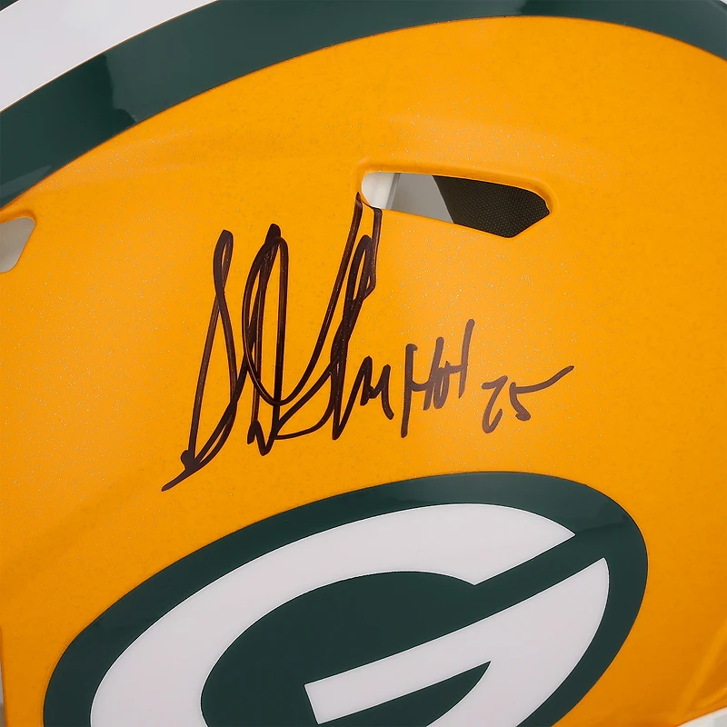 Sterling Sharpe Green Bay Packers Autographed Riddell Speed Authentic Helmet with "HOF 25" Inscription