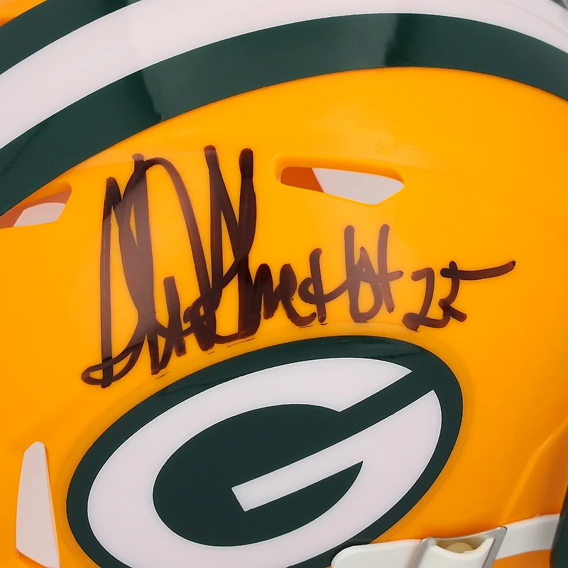 Casque Riddell Speed ​​Mini autographié par Sterling Sharpe des Green Bay Packers avec inscription « HOF 25 »