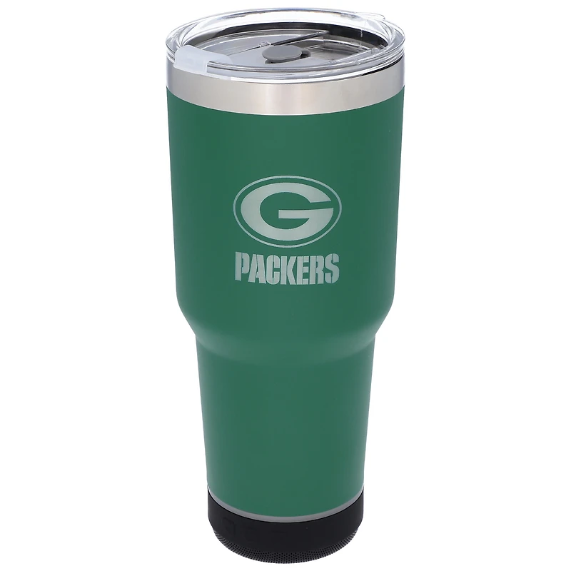 The Memory Company Packers de Green Bay 30oz. Gobelet Bluetooth LED en acier inoxydable