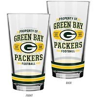 The Sports Vault Ensemble de 2 verres à mélanger Green Bay Packers