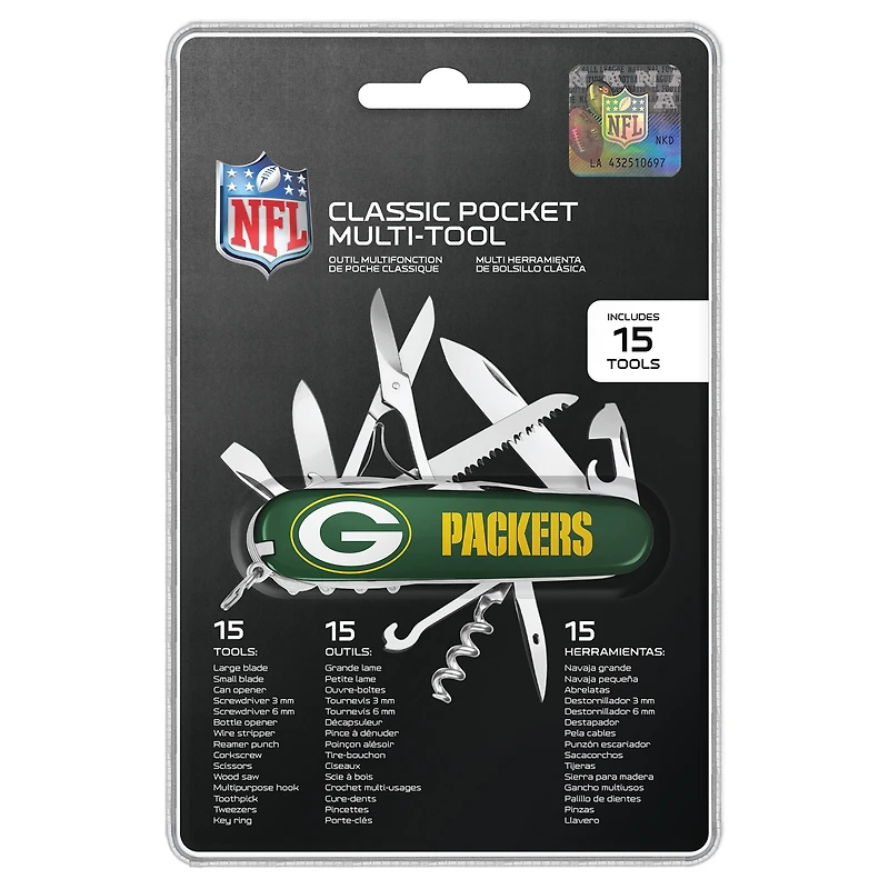 The Sports Vault Green Bay Packers - Outil multifonction de poche classique