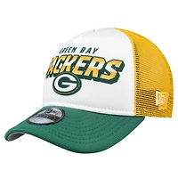Toddler New Era  White/Green Green Bay Packers  Streak 9FORTY A-Frame Adjustable Hat