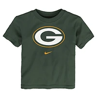 T-shirt Nike vert pour enfant avec logo principal des Packers de Green Bay