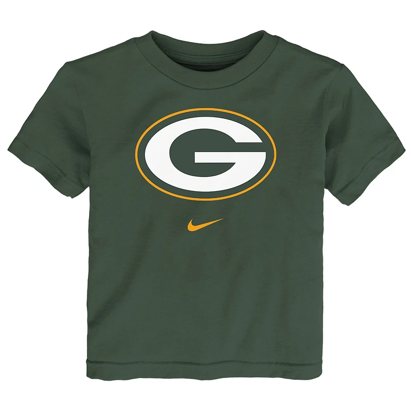 T-shirt Nike vert pour tout-petit avec logo principal des Green Bay Packers