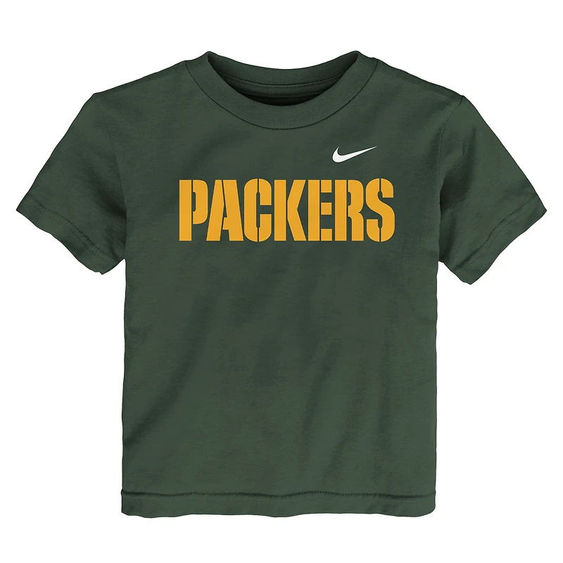 Toddler Nike Green Bay Packers Wordmark T-Shirt