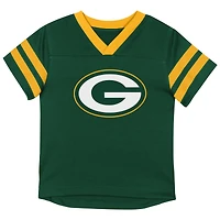 Toddler Outerstuff Green/Gold Green Bay Packers Red Zone V-Neck T-Shirt & Pants Set