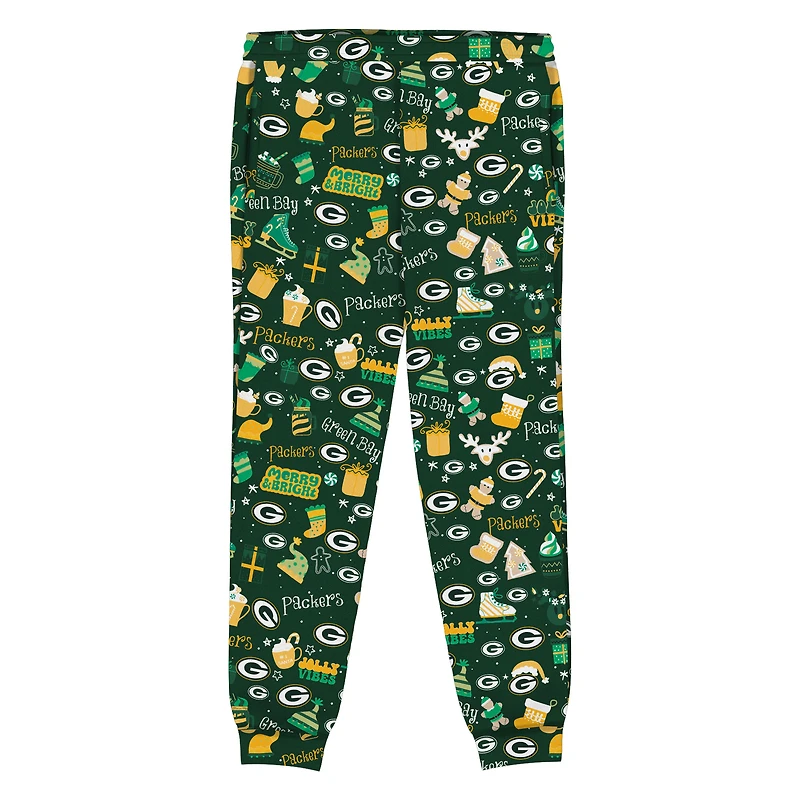 Toddler Outerstuff Green Bay Packers Chestnut Holiday Sleep Set