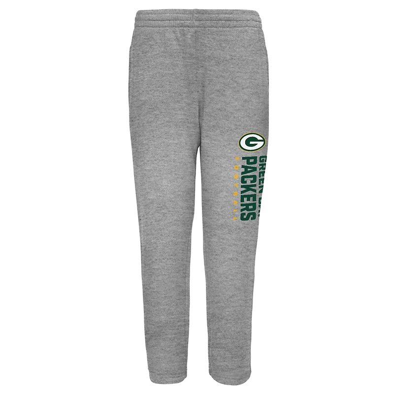 Toddler Outerstuff  Heather Gray Green Bay Packers Crewneck Sweatshirt & Pants Set