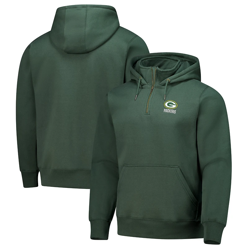 Sweat à capuche unisexe fermeture éclair quart de tour Dunbrooke Green Bay Packers Defender