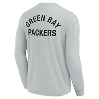 T-shirt unisexe fanatiques gris Green Bay Packers Elements super doux à manches longues
