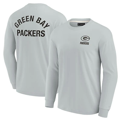 T-shirt unisexe fanatiques gris Green Bay Packers Elements super doux à manches longues