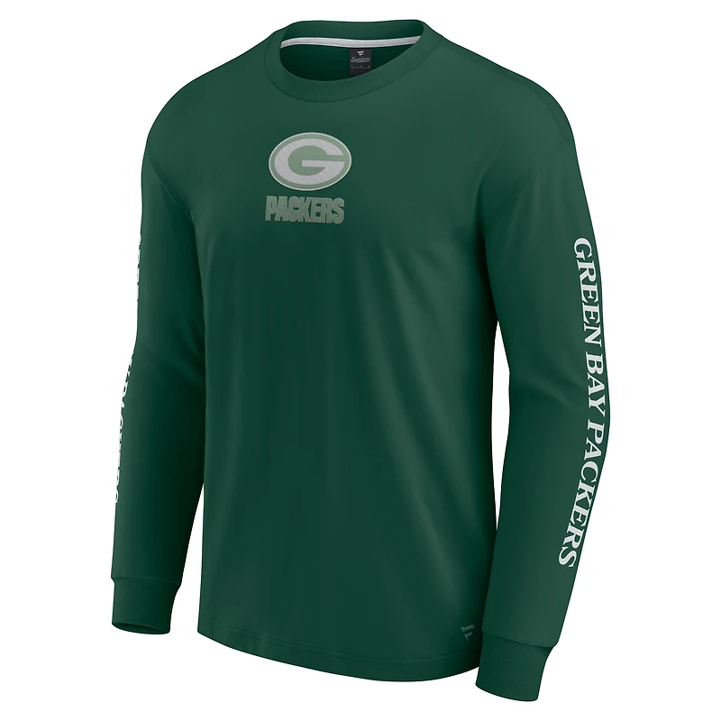 T-shirt unisexe à manches longues Fanatics Green Bay Packers Elements Strive