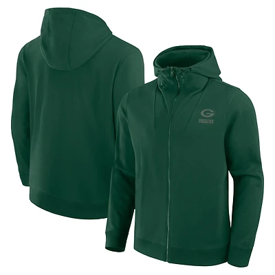 Sweat à capuche unisexe Fanatics Green Bay Packers Front Office entièrement zippé