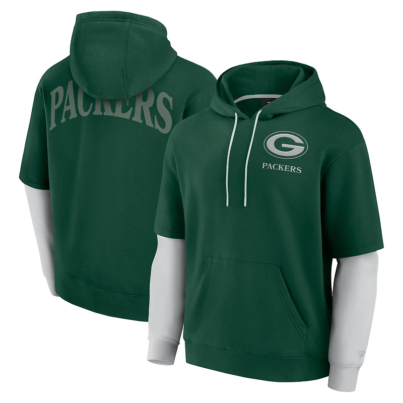Unisex Fanatics Green Bay Packers Sleek Elements Pullover Hoodie
