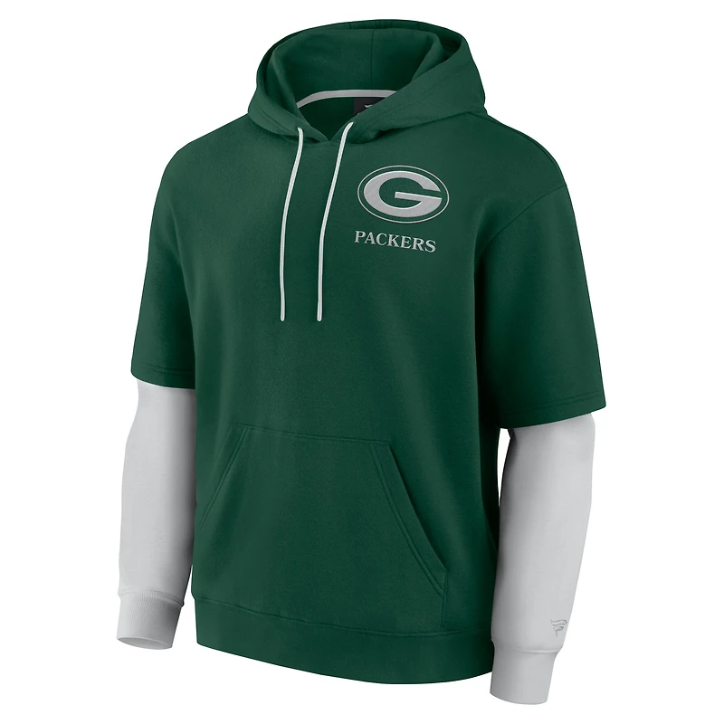 Unisex Fanatics Green Bay Packers Sleek Elements Pullover Hoodie