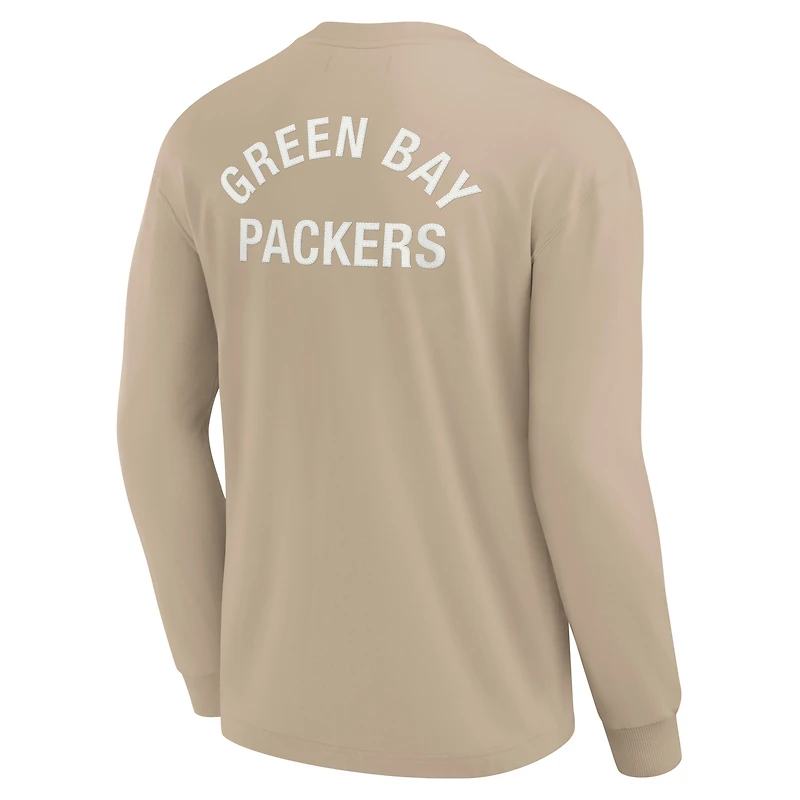 T-shirt unisexe Fanatics Kaki Green Bay Packers Elements super doux à manches longues