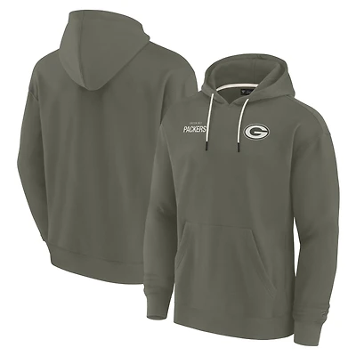 Sweat à capuche unisexe Fanatics Olive Green Bay Packers Elements en polaire super douce