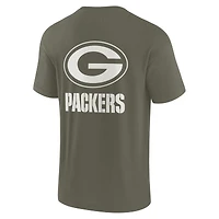 T-shirt unisexe Fanatics Olive Green Bay Packers Elements super doux à manches courtes