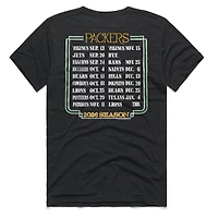 T-shirt unisexe Hommage Charcoal Green Bay Packers 2026 NFL Calendar Queen Tri-Blend