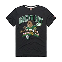T-shirt unisexe hommage Jordan Love Charcoal Green Bay Packers Caricature Player Graphic Tri-Blend