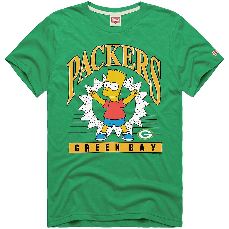 T-shirt unisexe Homage x The Simpsons Green Bay Packers Tri-Blend