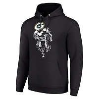 Unisex Starter Black Green Bay Packers Logo Graphic Pullover Hoodie