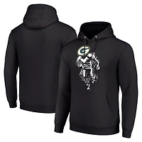 Unisex Starter Black Green Bay Packers Logo Graphic Pullover Hoodie