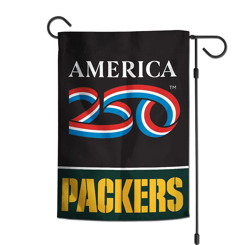 Drapeau de jardin double face WinCraft Green Bay Packers 12" x 18" America 250