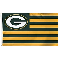 Drapeau de luxe WinCraft Green Bay Packers 90 x 150 cm, style américain étoiles et rayures